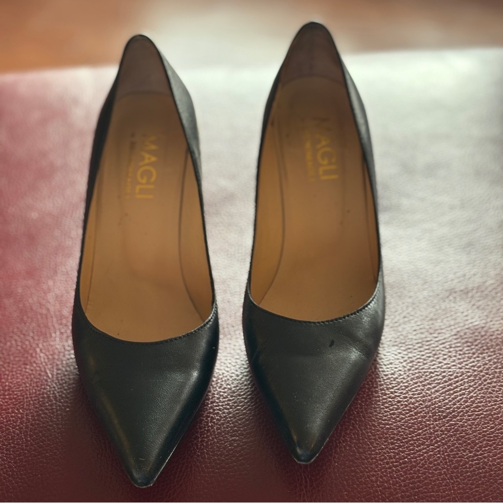 Bruno Magli Black Leather Heels